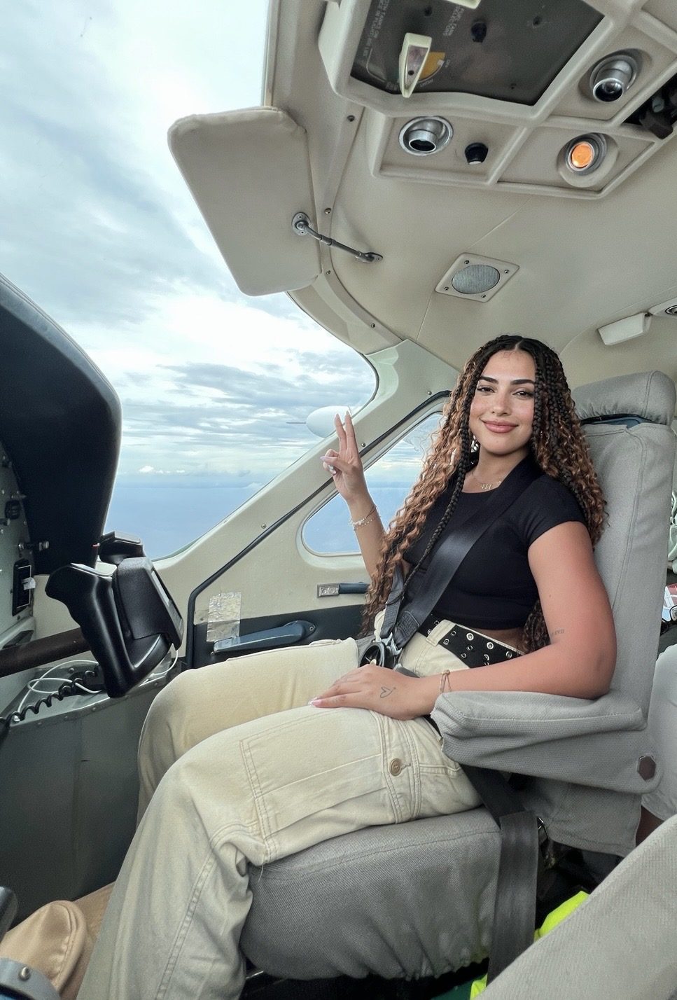 Elle Liana flying, building freedom into her life